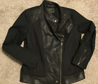 LUCKY BRAND Women's Size Medium Moto Leather Cotton Jacket Black NWOT