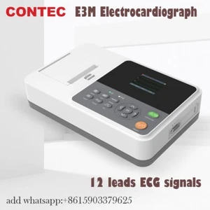 CONTEC Digital ECG Monitor Electrocardiograph 3 Channel EKG Machine 12 Lead - Picture 1 of 10