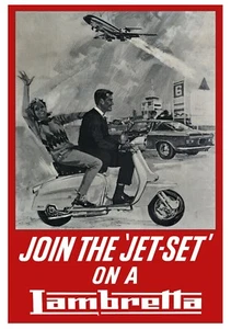 Heim Wandkunstdruck - Vintage Werbeplakat - LAMBRETTA - A4,A3,A2 - Bild 1 von 1