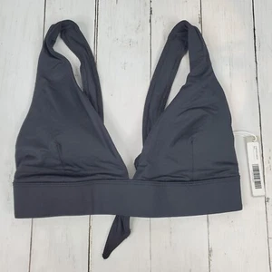 Everlane The Triangle Bikini Top In Black Women's Size Large NWT - Picture 1 of 7