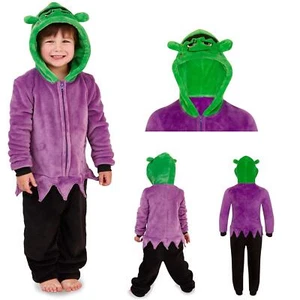 Boys Girls Halloween Monster Fleece Dressing Up Outfit Kids Fancy Dress Costume - Picture 1 of 6