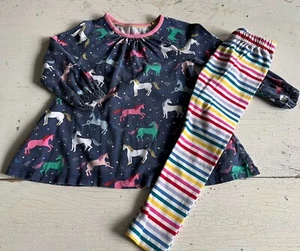 Girl's MINI BODEN/HANNA ANDERSSON Size 100 (4-5) Multi-Color Unicorn Set - Picture 1 of 3