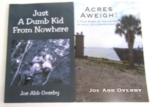 2 Joe Abb Overby signierte Bücher Hektar Ehrfurcht! Nur ein dummes Kind aus dem Nichts - Bild 1 von 10