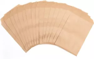 100 Pack 5"x7" Brown Flat Kraft Paper Bags for Bakery Cookies Treat Party Favor - Picture 1 of 12