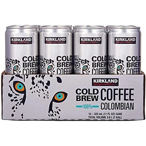 KIRKLAND SIGNATURE Signature Cold Brew Colombian Coffee 12 Cans /11 Fl Ounce Net - Picture 1 of 4