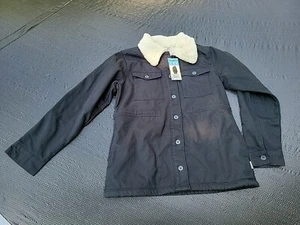 Nwt Hang Ten Women's Utility Fleece XL lined Jacket Plush Collar Color Black - Picture 1 of 3