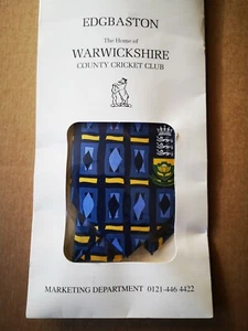 England v South Africa cricket tie Edgbaston 2003 NEW Warwickshire international - Picture 1 of 6