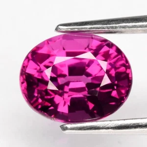 💎 Granate rodolita rosa púrpura natural ovalado VVS de 1,84 quilates - Elegante gema de Tanzania - Imagen 1 de 4