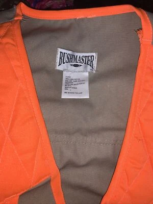 BushMaster Large Hunting Vest Blaze Orange Mesh Back Game Pocket Shell Holders - Image 1 of 4
