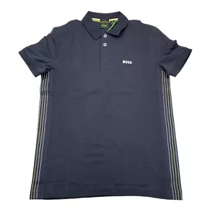 BOSS Men's Black Paule 2 Slim-Fit Polo Shirt Size Medium B67 - Picture 1 of 7