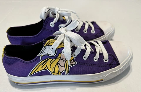 Foco Minnesota Vikings shoes Sneakers Men’s Size 8  purple yellow white Cover