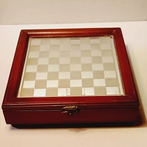 Estuche Ajedrez De Cristal De 21x21 Cm Espejo Y Madera  - Bild 1 von 5