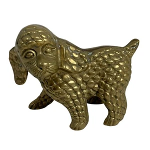 Vintage Messing Pudel Figur Hund Statue Handarbeit detaillierte Wohndeko Briefbeschwerer - Bild 1 von 8