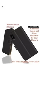 Lot de 75 étuis portefeuille noir pour iPhone X - Photo 1 sur 4