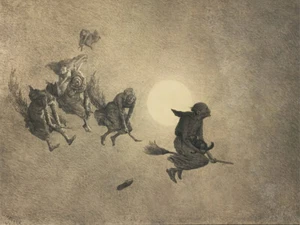 The Witches Ride by William Holbrook Beard Giclee Art Print Ships Free - Picture 1 of 4