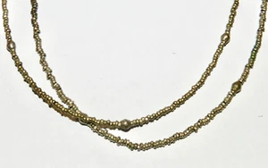 AKOLA Collana Perline Oro Bronzo 32 In Lunga - Foto 1 di 6