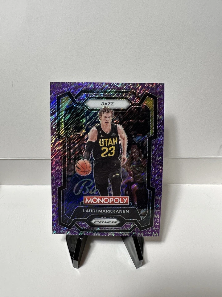 2023-24 Prizm Monopoly Lauri Markkanen Purple Millionaire Shimmer # 2/50 Jazz - Image 1 of 4