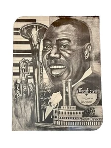 Louis Armstrong art print 1979 no frame piece is 17x22  ￼ artist Vaughn Filmore - Picture 1 of 7