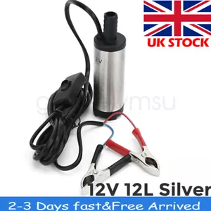 Pompa carburante diesel benzina senza filtro DC 12 V pompa di trasferimento fluido acqua speciale Regno Unito - Foto 1 di 12