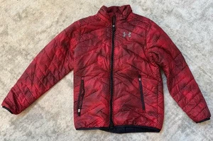 EUC Super Light Yth Large Red/Black Under Armour Fall/Winter Jacket Coat - Picture 1 of 5