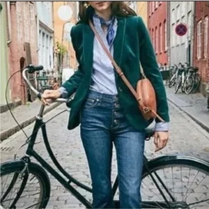 J Crew Blazer Parke in Old Forest Green Velvet - Bild 1 von 8