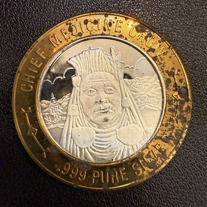 Chief Medicine Crow .999 Pure Silver Coin Limited Edition American Series G563 - Bild 1 von 2