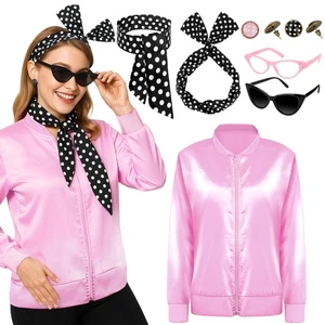 VLUV Halloween Cosplay Set, L Women's Halloween Retro Satin Jacket Set with S... - Picture 1 of 5