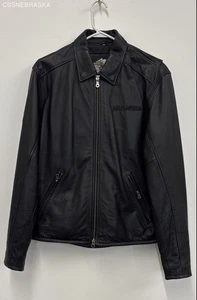 Harley-Davidson Giacca di Pelle Nera Nera RN 103819 CA 03402 Uomo - Taglia M - Foto 1 di 12