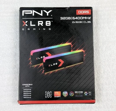 PNY XLR8 Gaming Epic-X RGB 32GB (2x16GB) DDR5-6400 Desktop PC Memory (Intel/AMD) - Image 1 of 4
