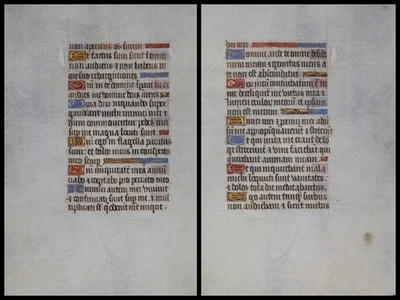 Light Up Handwriting on Parchment Sheet to A Stundenbuch Um 1500 (052) - Image 1 of 3