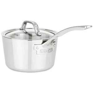 Contemporary 3-Ply Stainless Steel Sauce Pan with Glass Lid, 2.4 Quart Saucep... - Bild 1 von 7