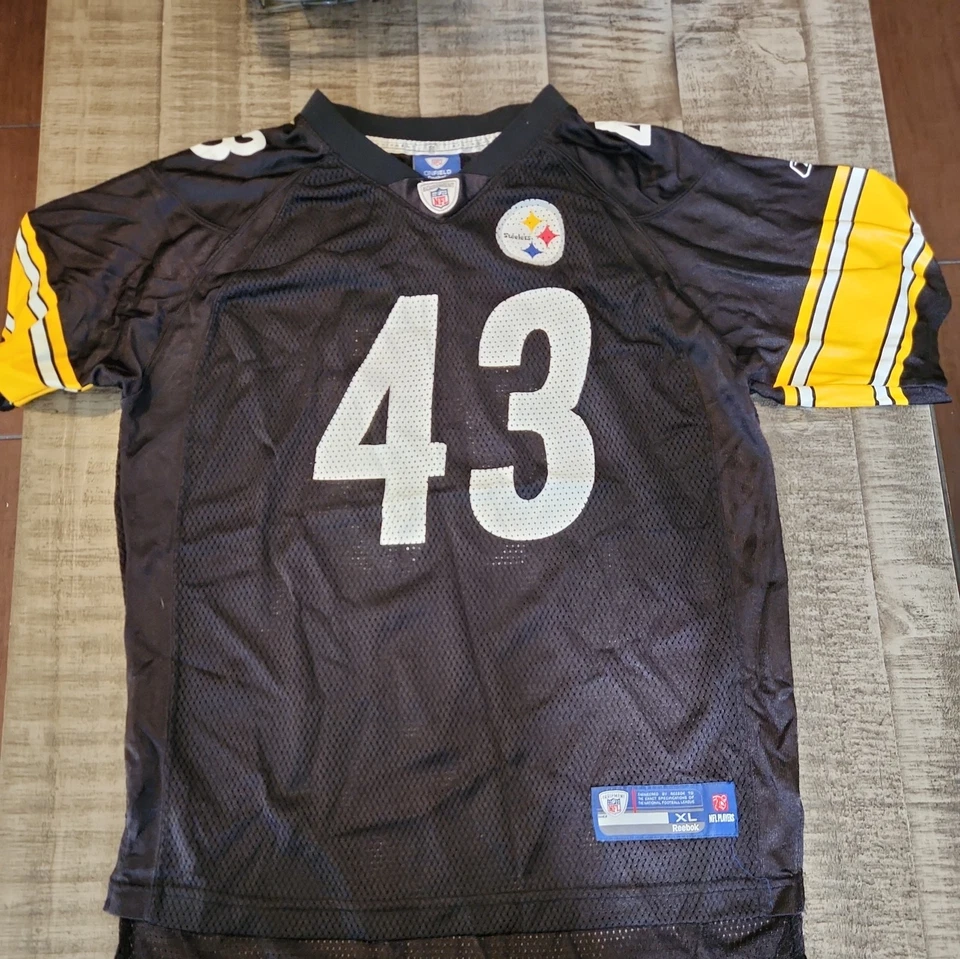 NFL Pittsburgh Steelers #43 Troy Polamalu Reebok On Field Jersey Juvenil XL 18-20 Foto 1 de 4
