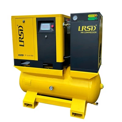 Compresor de aire de tornillo rotativo integrado 7,5 HP 230 V 4 en 1 + secador de aire + tanque de aire ASME Foto 1 de 4