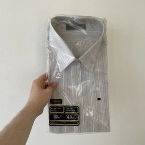 Vintage 1980s St Michael Regular Fit Formal Shirt 17in 43cm New Old Stock (23e) - Picture 1 of 8