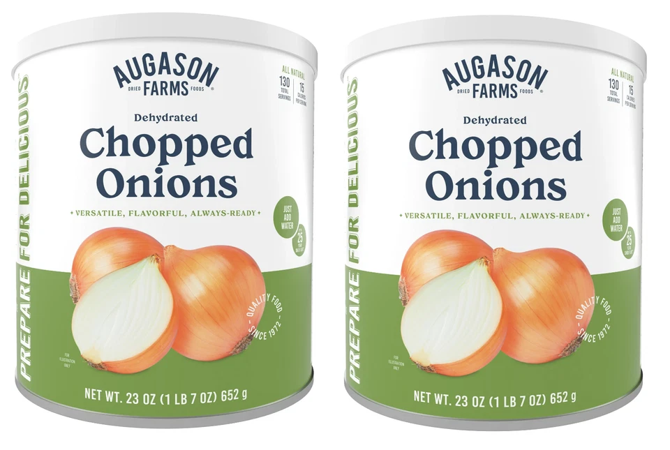 Augason Farms Dehydrated Chopped Onions No. 10 Can (2 Pack)