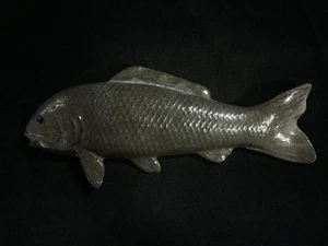 S0948 Cerámica Japonesa Diseño Carpa KOI OKIMONO Vintage Peces Decoración Interior - Imagen 1 de 15