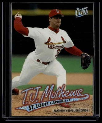 1997 Ultra #P275 T.J. Mathews Platinum Medallion - Image 1 of 2
