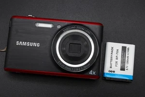 Samsung Digital Camera PL90 12.2MP Black Red Tested - Picture 1 of 5