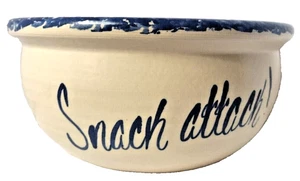 Vintage Crock East Texas Pottery "Snack Attack" "That's All Folks" 8.75" Bowl. - Picture 1 of 9