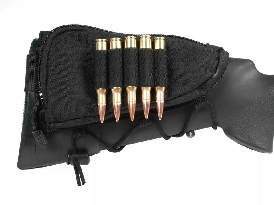 Blackhawk 90CP02BK Buttstock Ammo Cheek Pad With HawkTex Holds 5 Rifle Rounds