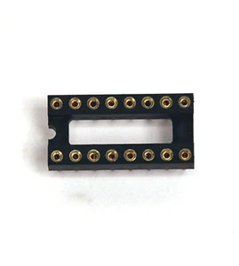 20pc DIP IC Socket 2x8P 2x8 16p screw machine Round hole 2.54x7.62mm 0.1''x.03'' - Picture 1 of 3