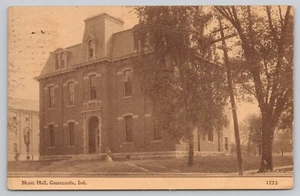 Music Hall Greencastle DePauw University Indiana Divided Back Postcard - Picture 1 of 2