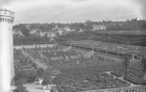 Negativo fotografico vintage anni '20 Jardins de Villandry & Chateau-Castle-France - Foto 1 di 2