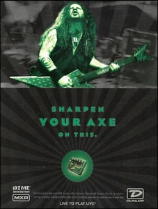 Pantera Dimebag Darrell Signature Dunlop Dime Distortion MXR Pedal Box 8 x 11 ad - Picture 1 of 3