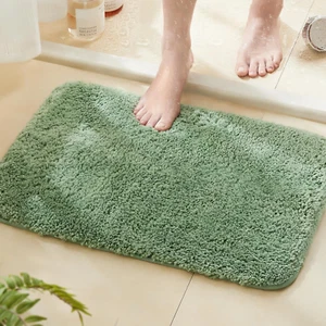 Super Soft Shaggy Bathroom Rugs Absorbent Thick Non Slip 17 x 24 Sage - Picture 1 of 8