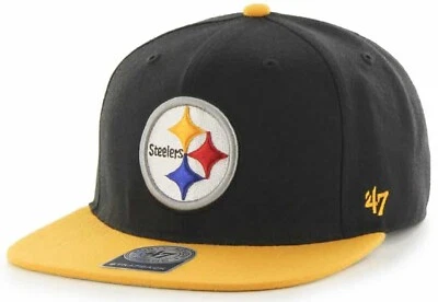Pittsburgh Steelers NFL '47 Super Shot Captain Two Tone Sombrero Gorra Para Hombre Correa Foto 1 de 3
