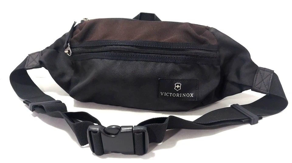 Victorinox Waist Fanny Pack Black Nylon Crossbody Shoulder Bag Hike Travel Bike - Image 1 of 4