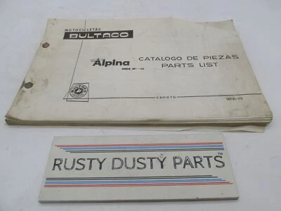 Bultaco Original Fábrica 1976 Alpina 187-188 Catálogo Lista Piezas 187.32-117 Foto 1 de 4
