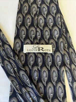 Corbata formal para hombre Louis Roth azul beige Foto 1 de 4