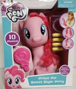 My Little Pony Pinkie Pie Sweet Style Styling Head Figure +10 Accessories NIB - Picture 1 of 2